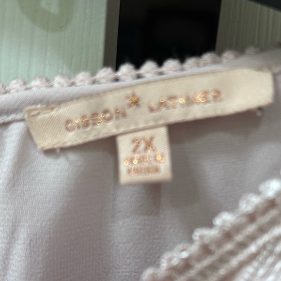 Embroidered Bib, Bell-sleeved Blouse - Picture 3 of 4